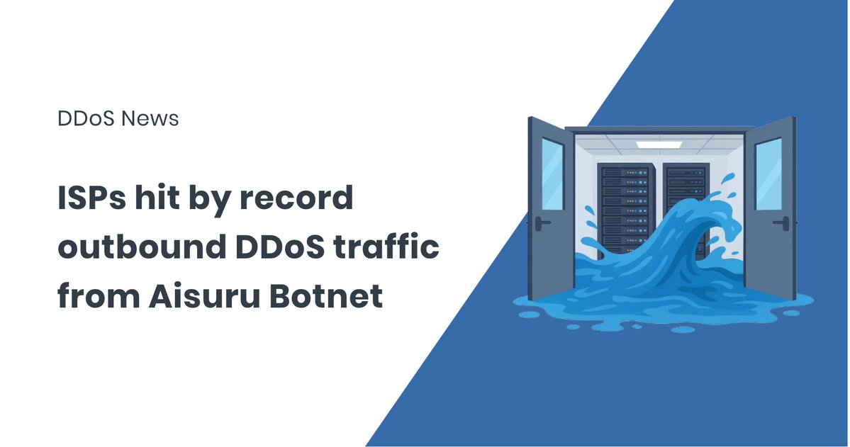 The Aisuru IoT botnet pushed ~30 Tbps of outbound DDoS traffic from major U.S. ISPs — one of the largest floods ever seen.

Outbound attacks are now a real threat. Read more: eu1.hubs.ly/H0nSMFm0

#DDoS #NetworkSecurity #ISPs #CyberSecurity #FastNetMon