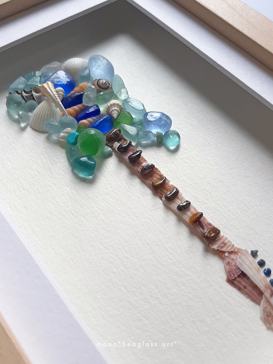 ＊アメトリンムーン＊シーグラスアート アメトリンムーン＊シーグラスアート