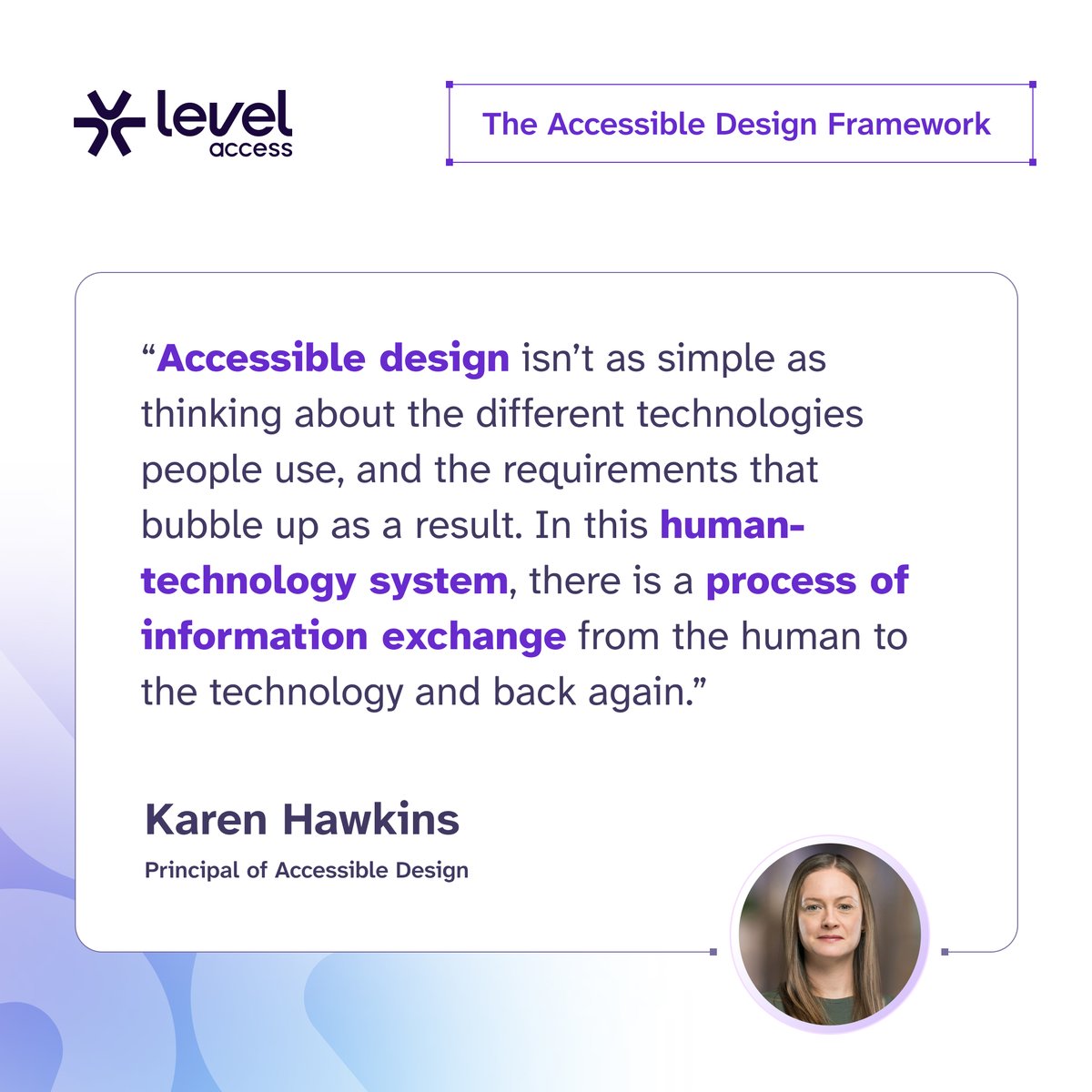 LevelAccessA11y's tweet image. Great design keeps inclusion top of mind—with #accessibility baked in from the very start.

We’re proud to spotlight the #AccessibleDesign Framework, created by our Principal of Accessible Design, Karen Hawkins—a proactive approach that guides designers in seamlessly integrating…