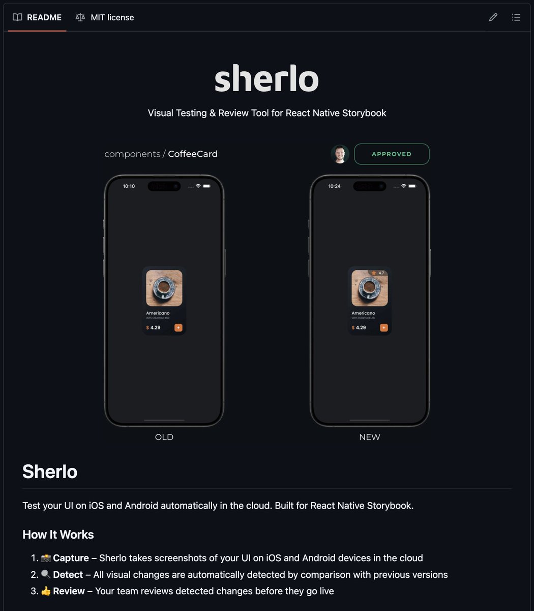 sherlo_io's tweet image. We&apos;ve just updated our GitHub page!

Leave a ⭐️ if you like it