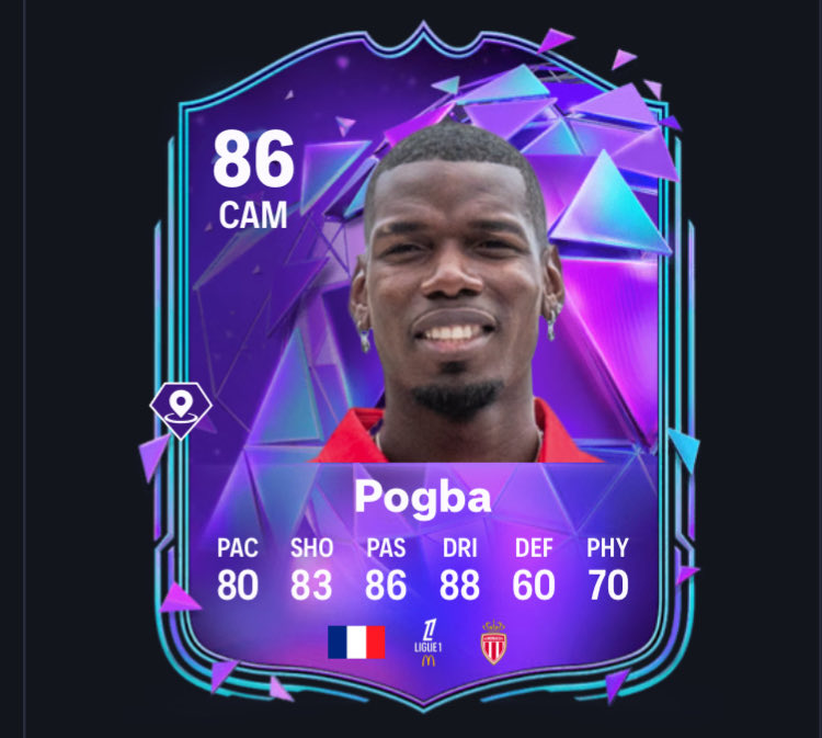 🚨💣 OFFICIAL POGBA 🇫🇷 SBC STATS 
 
• ✅ Official stats 
• ✅ Official PS+ 
• ✅ Scream card 

CDM version leaked soon ⌛️