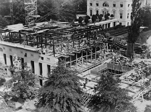 Ron_Acord's tweet photo. Did Obama's basketball court break your heart?

Teddy Roosevelt built the West Wing.

Taft made the Executive Office oval.

FDR added the entire East Wing and included an indoor pool for himself.

Truman gutted the entire White House.

Nixon added a bowling alley.

Obama added a basketball court.

Trump is building a ballroom