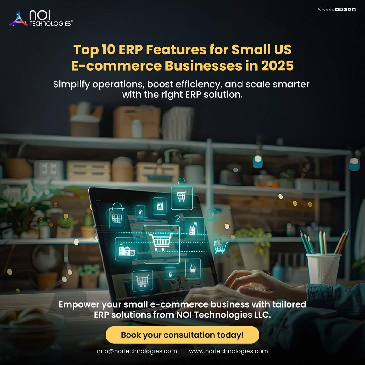 noitechnologies's tweet image. Running a small e-commerce business is no easy task.
Read the full blog: noitechnologies.com/top-erp-featur…
Schedule a call : noitechnologies.com/schedule-a-cal…
#ERPSolutions #OpenSourceERP #EcommerceBusiness #SmallBusinessGrowth #CloudERP #InventoryManagement #OrderManagement