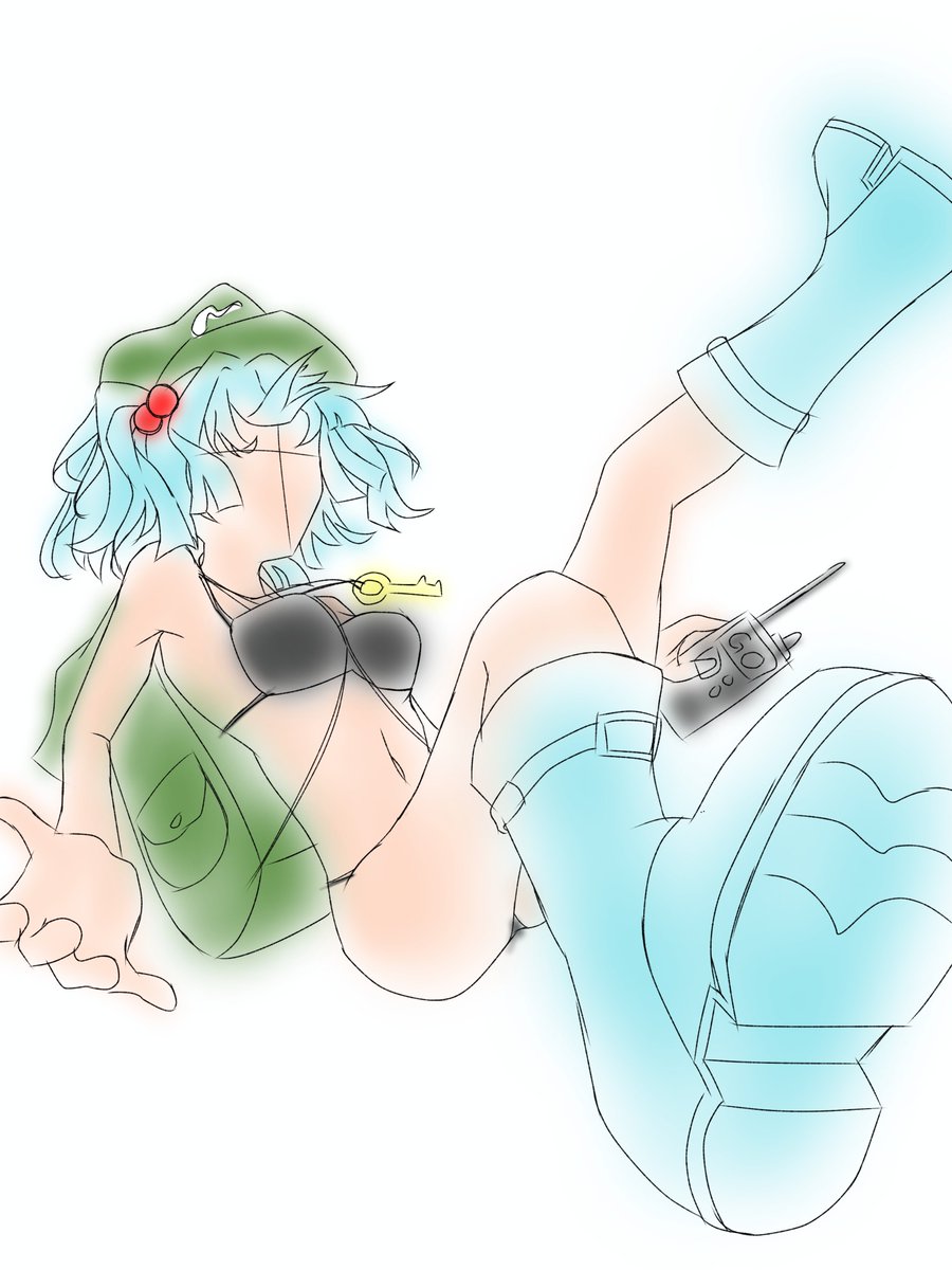久しぶりに絵を描くぜ〜？
次はこんな感じで！
最近忙しかったけど例大祭行ったら絵を描くモチベーション高まったぜ😎
やっぱり羽々斬さんのイラストは迫力すごいな…

#絵師さんと繋がりたい #東方Project #東方 #河城にとり #東方Projectイラスト #絵描きさんフォロバ100