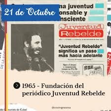 Muchas felicidades al colectivo de Juventud Rebelde, que hoy cumple 60 años de fundado con fidelidad absoluta a las ideas de su gestor, #Fidel. Un fuerte abrazo a todos.