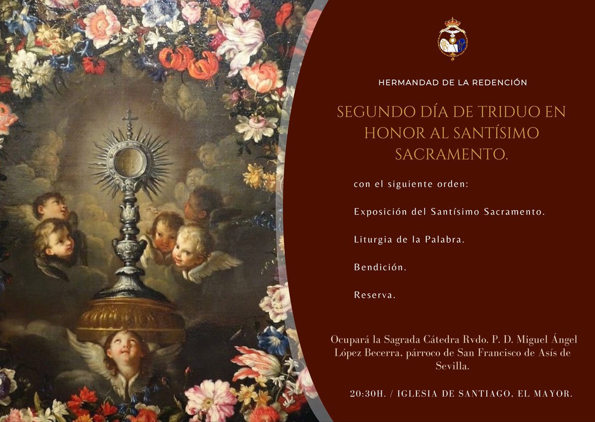 ꜱᴇɢᴜɴᴅᴏ ᴅɪ́ᴀ ᴅᴇ ᴛʀɪᴅᴜᴏ ᴇɴ ʜᴏɴᴏʀ ᴀʟ ꜱᴀɴᴛɪ́ꜱɪᴍᴏ ꜱᴀᴄʀᴀᴍᴇɴᴛᴏ. 

#CristoentreNosotros