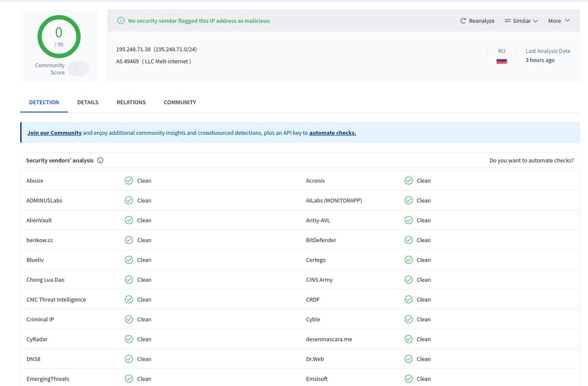 DefusedCyber's tweet image. Actor exploiting CVE-2023-46747 (F5 BIG-IP Auth Bypass Vuln ) from 195.248.71.38 🇷🇺
( LLC Melt-internet )
VirusTotal Detections 0/95 🟢
Actor attempts to create a new admin user with full permissions