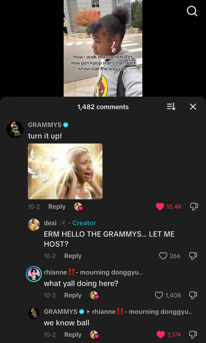 so apparently grammys commented on a vt using exo's MAMA song wasn't on my 2025 bingo card 😭