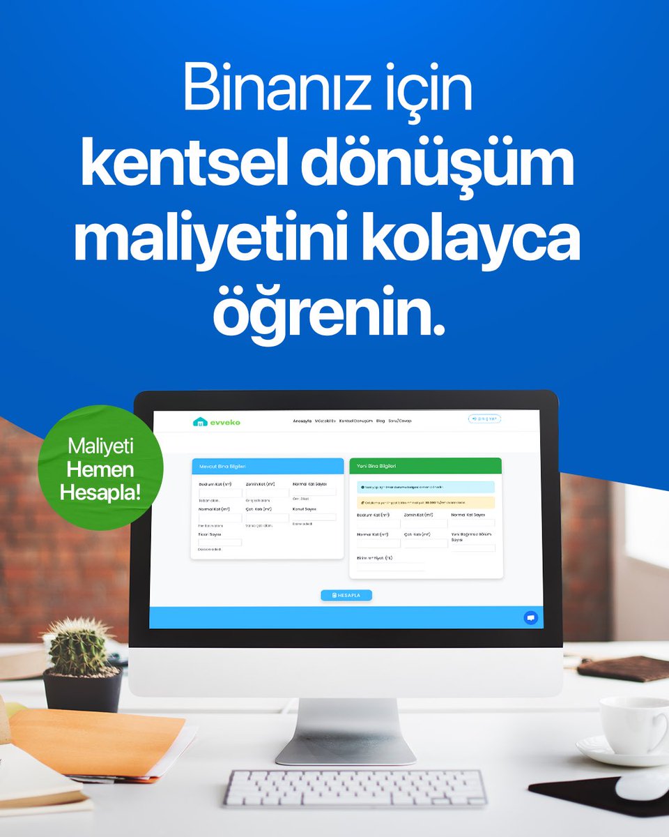 evveko's tweet photo. Kentsel dönüşüm sürecini kolaylaştıran dijital platform: Evveko
Binalarınızı sisteme girin, maliyetinizi hesaplayın, “Yarısı Bizden” desteğini görün ve müteahhitlerden güvenli teklif alın.
👉 https://t.co/YdV3E3yyKv
#kentseldönüşüm #evveko https://t.co/Buw40fpLXS