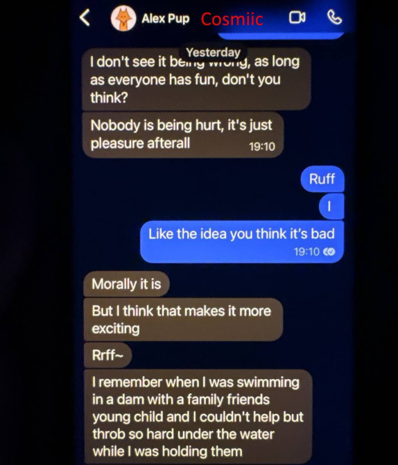 ChanceDragonn's tweet image. Cosmiic the pedophile has rebranded as Scorn, and has managed to integrate back into the same communities 5 months after saying the below;

I have updated the google doc, and you can now view it again. Last one got taken down by google.

docs.google.com/document/d/e/2…