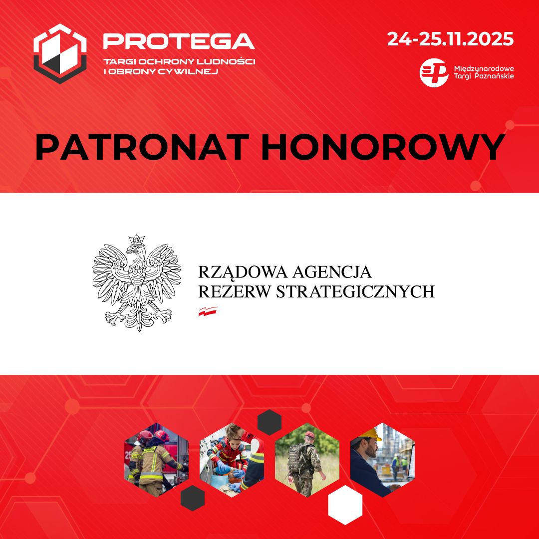 📣Premierowa edycja Targów #PROTEGA odbywa się pod honorowym patronatem RARS!

To wydarzenie dla ekspertów w dziedzinie ochrony ludności, obrony cywilnej, zarządzania kryzysowego i ratownictwa, poświęcone bezpieczeństwu ludności cywilnej w obliczu zmian klimatu, klęsk