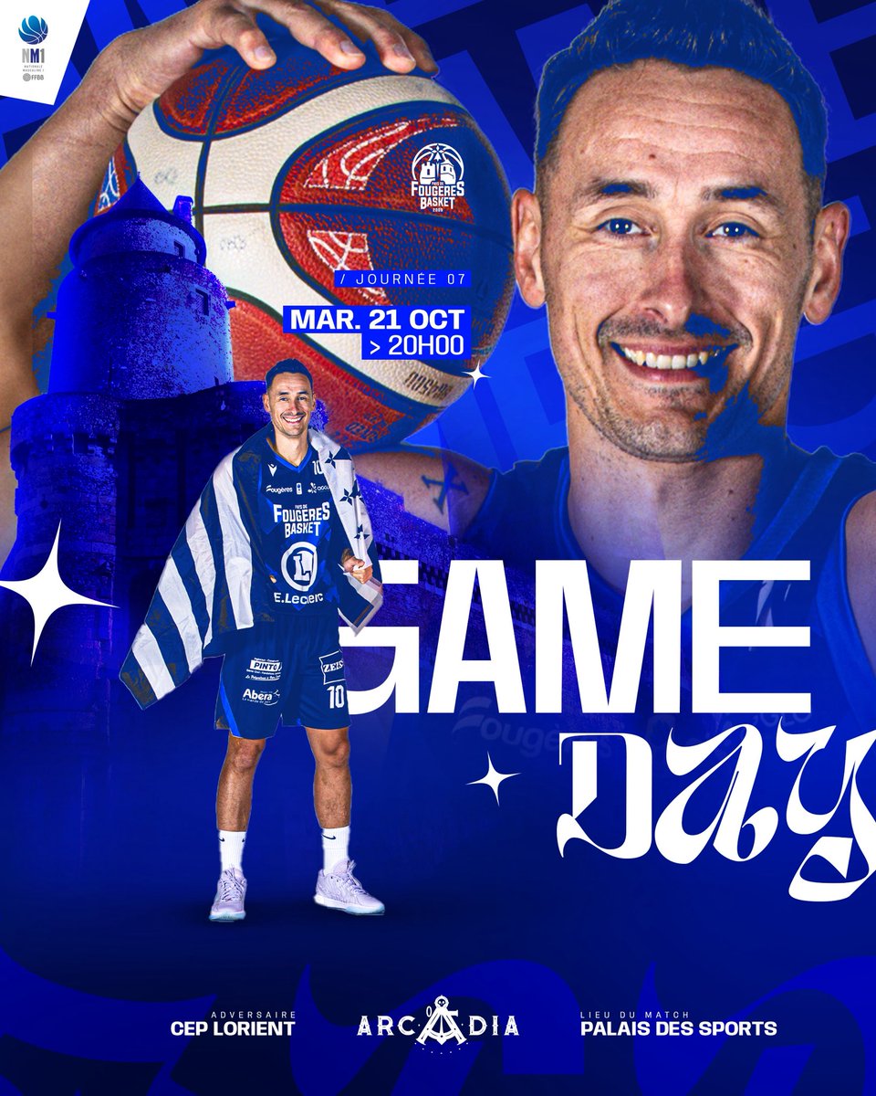 𝑮𝑨𝑴𝑬 𝑫𝑨𝒀 ⚔️

ℹ️ NM1 | J07 🆚 CEP Lorient

Premier derby à l’extérieur de la saison face à Lorient ⚔️

📺 Live match > YouTube CEP Lorient
📲 Live score en story Instagram

👉🏼 Présenté par l’Arcadia Fougères