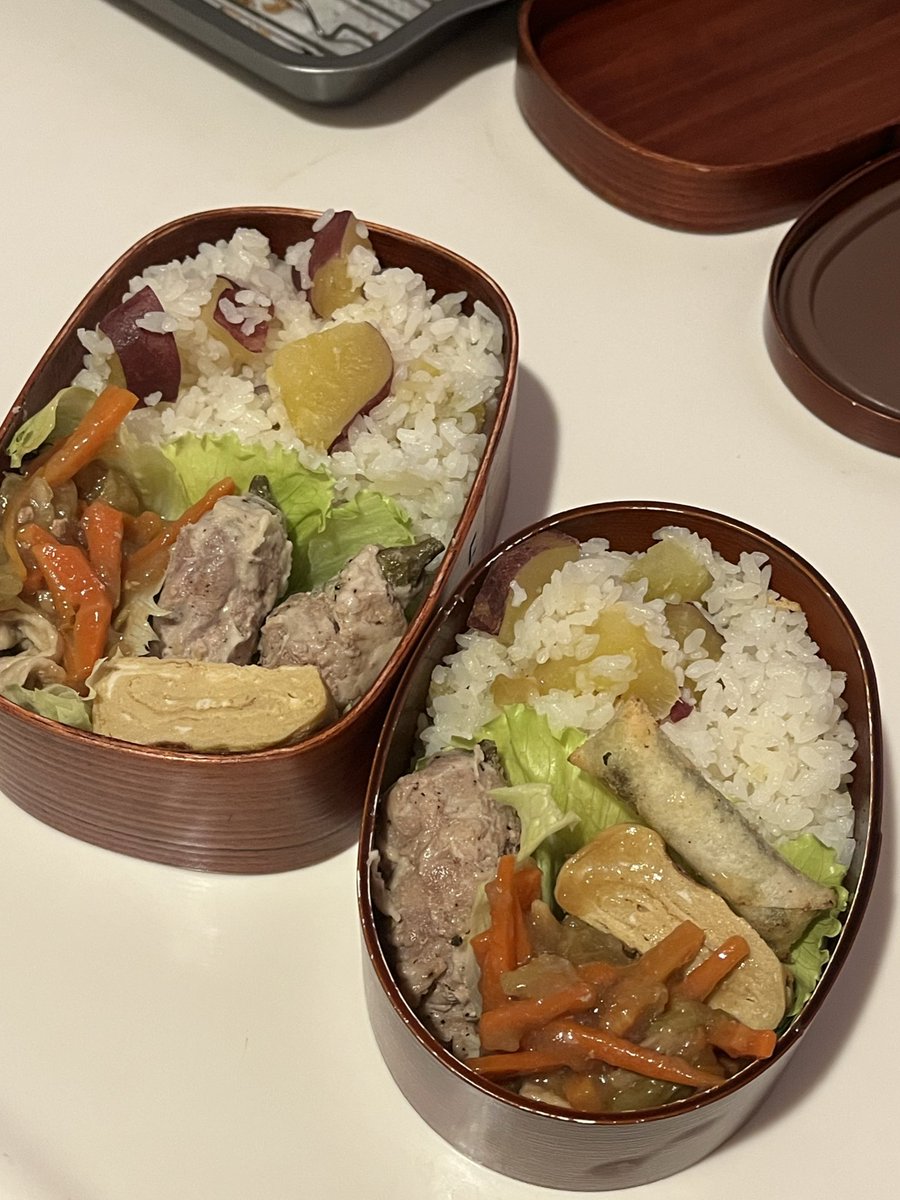 0423uin's tweet image. 材料入れて炊くだけのさつまいもご飯簡単で美味しいから大好き🍠🍚