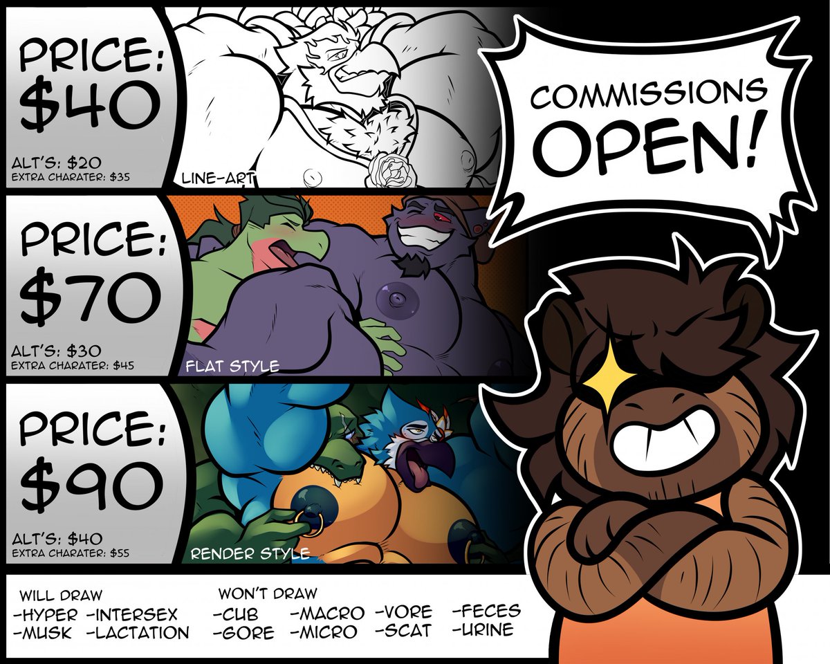 EMERGENCY COMMISSIONS (4 SLOTS)

Due to having to pay for college tuition and my family not being able to support me until December, I'm opening up!

Any contact will work, but I'll leave my most-used social media accounts:

Bsky: bsky.app/profile/mangoj…

Telegram: