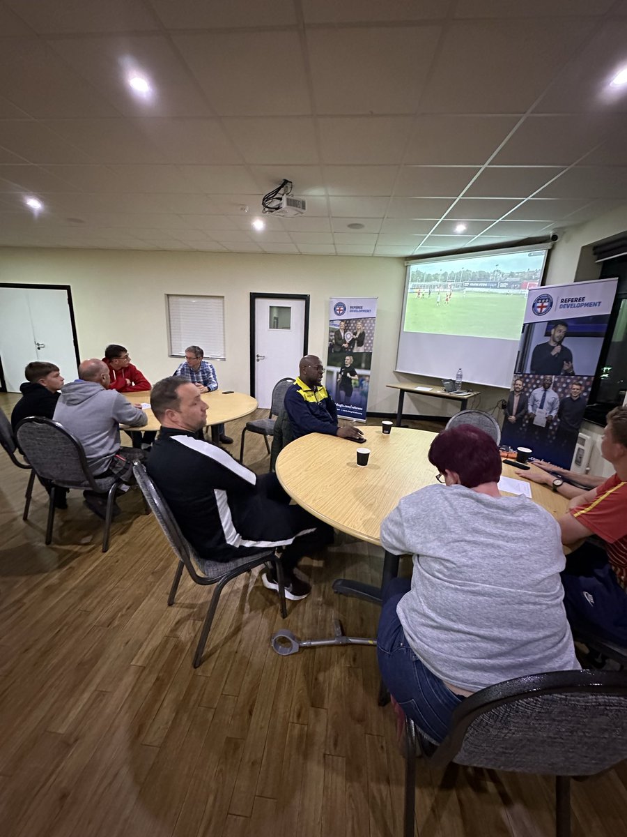 NRCFAREFDEV's tweet image. DEVELOPMENT | October has seen our @NorthRidingFA Referee Roadshows take place across the County in Middlesbrough, York, Scarborough &amp;amp; Catterick! It has been great to listen to the referees views &amp;amp; discussion with the key focus of each session being on ‘preventative refereeing’🙌
