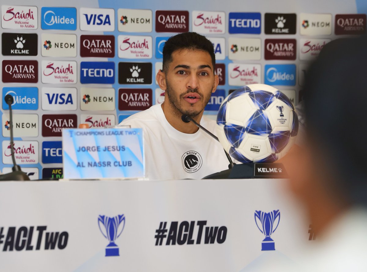 قبل مباراة #النصر_غوا الهندي، ضمن منافسات #دوري_أبطال_آسيا_الثاني 🏆
السيد جورجي جيسوس وقائد الفريق سلطان الغنام يتحدثان في المؤتمر الصحفي 🎙️