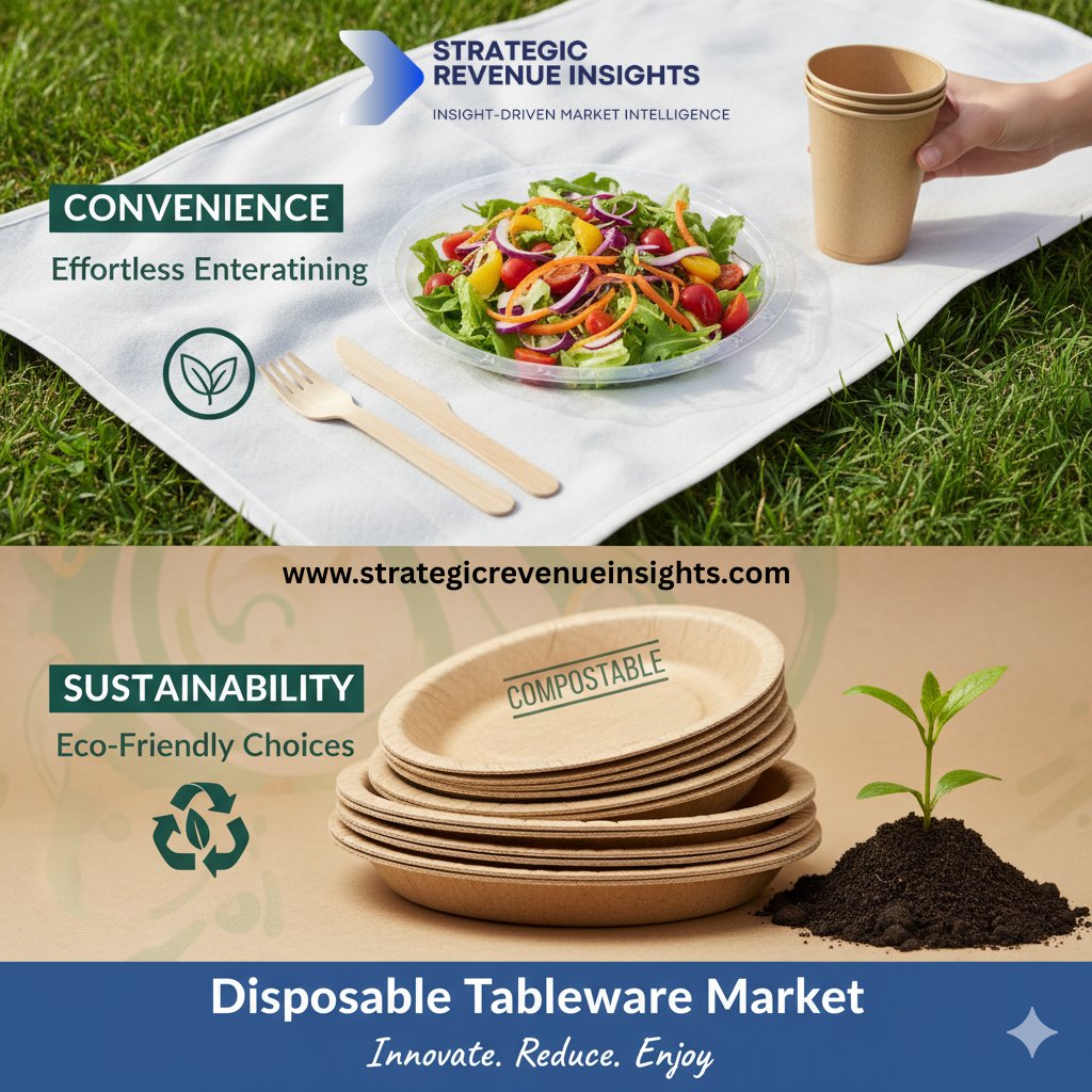 SRI_INC_'s tweet image. Elevate your gatherings with ease &amp;amp; eco-conscious choices! 🌿 The Disposable Tableware Market is innovating for convenience AND sustainability. 

Discover the latest trends: strategicrevenueinsights.com/industry/dispo…

#DisposableTableware #Sustainability #MarketInsights #strategicrevenueisights