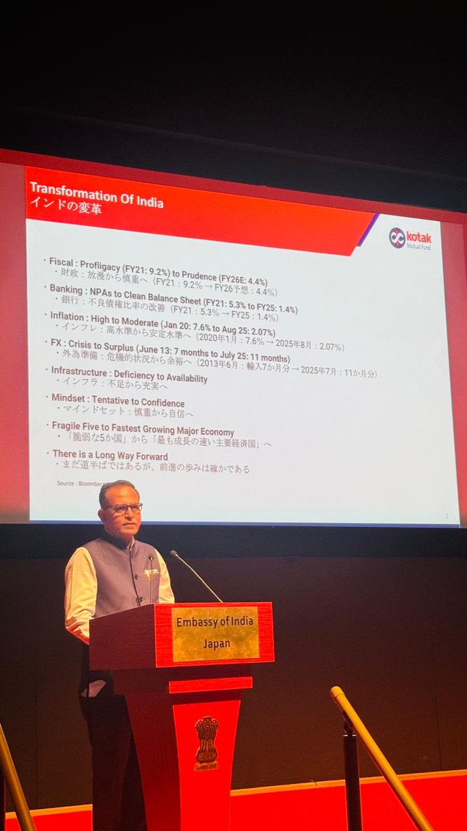 NileshShah68's tweet image. Many thanks 
@SMD_AM_jp and 
@IndianEmbTokyo 

For hosting a seminar on Indian economy for partners across Japan in the magnificent auditorium of Indian Embassy near imperial palace. 

Look forward to many such visits.