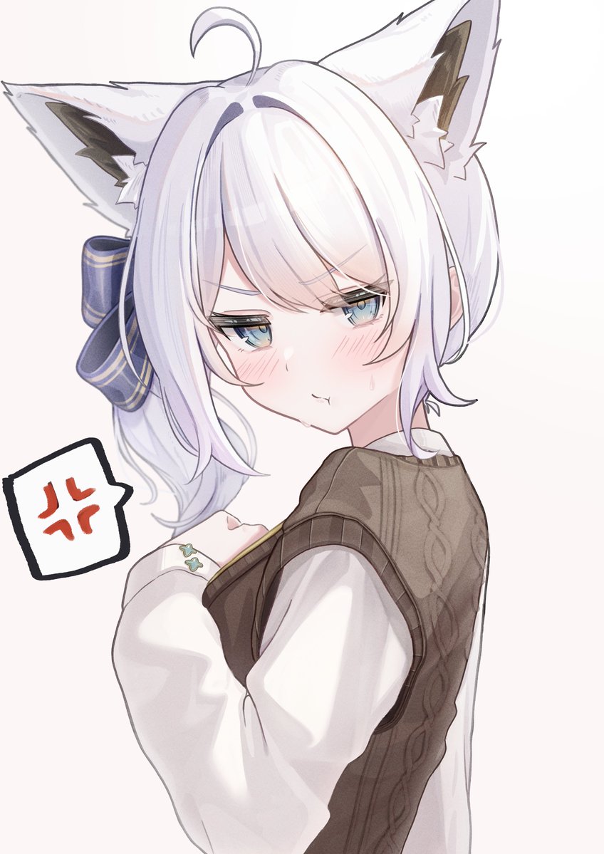 約束を破られてお怒りな学生フブちゃん
#絵フブキ