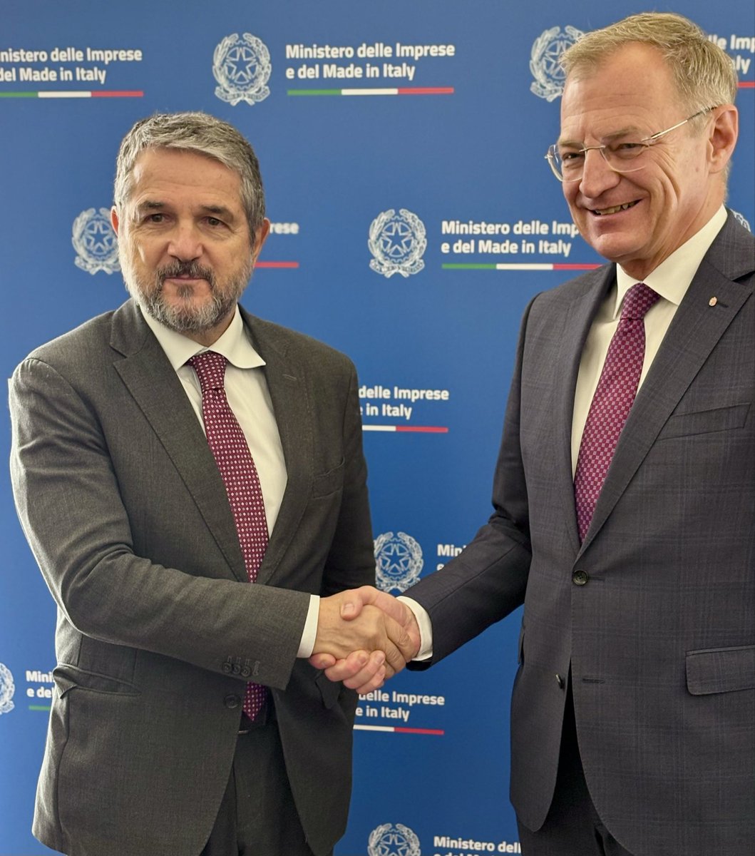 🇮🇹🤝🏼🇦🇹 Incontro  con il Governatore dell’Alta Austria, Thomas Stelzer, per rafforzare i rapporti bilaterali tra Italia e Austria. 
In un contesto di sfide economiche e geopolitiche sempre più complesse, condividiamo l'impegno a sostenere il mondo produttivo e industriale, e a