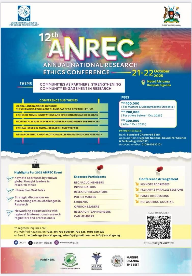 Our team attending the 12th Annual National Research Ethics Conference 2025 organized by <a href="/UNCST_Uganda/">UNCST_Uganda</a> : “Communities as Partners: Strengthening Community Engagement in Research.” Sharing our experience from working closely with communities in Kenya and Uganda. <a href="/NIHRglobal/">NIHR Global Health</a>