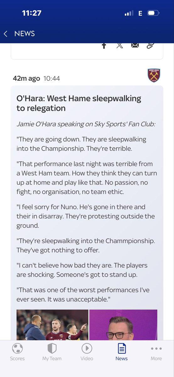 Joe Halford (@joehalford14) on Twitter photo Can’t stand this geezer <a href="/Mrjamieohara1/">Jamie Ohara</a> but he’s talking straight here and can’t disagree with him .. we go down we won’t come back Can’t stand this geezer <a href="/Mrjamieohara1/">Jamie Ohara</a> but he’s talking straight here and can’t disagree with him .. we go down we won’t come back