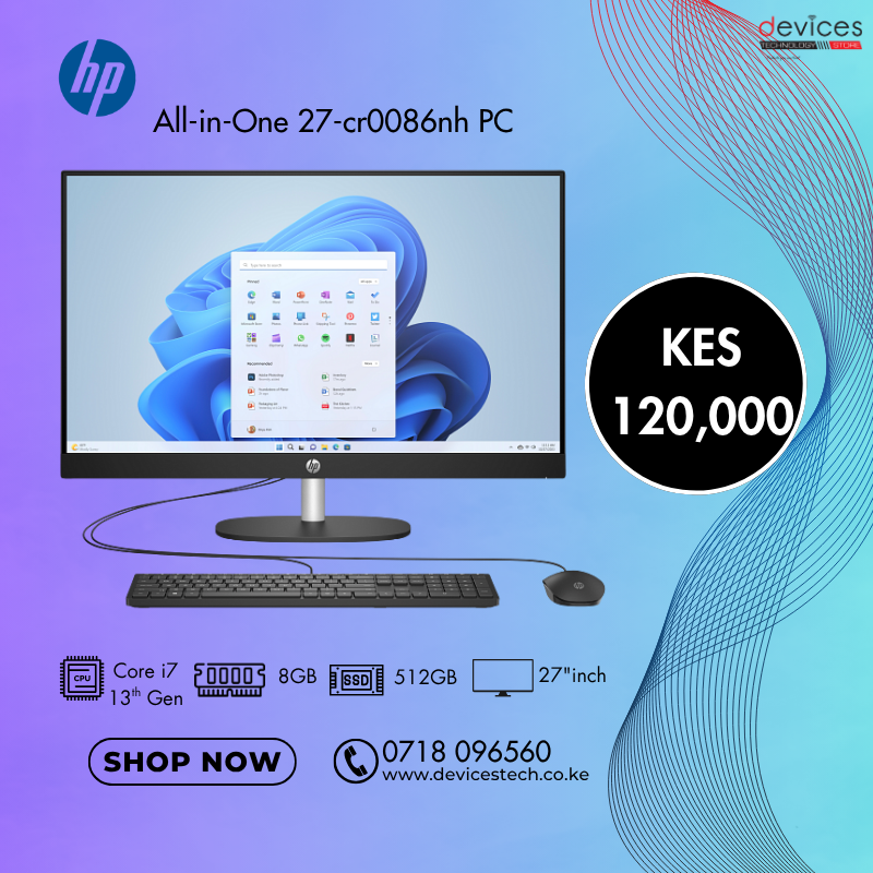 devices_tech's tweet image. Get the perfect HP ALL in One Desktop for home and Office use only at devicestech.co.ke
Brand New Desktop powered by Intel processor for powerful performance and Sleek design to give your home and work office an executive look.