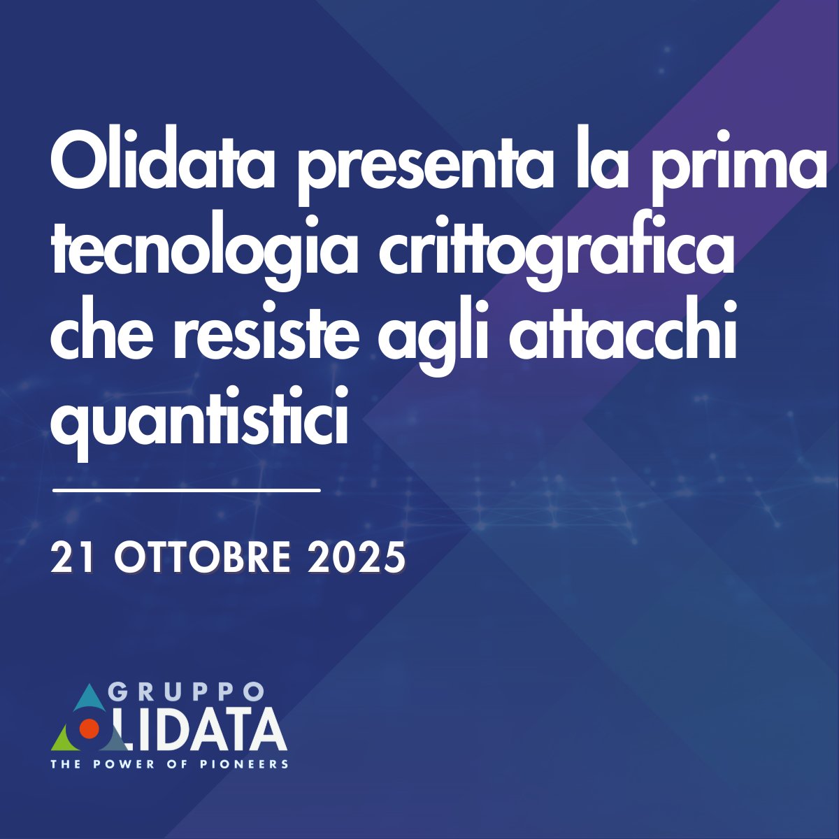 Olidata presenta a #CybertechEurope2025 la prima tecnologia crittografica post-quantum #MadeInItaly, progettata per resistere agli attacchi dei computer quantistici.

Comunicato completo👉 olidata.com/olidata-presen…

#GruppoOlidata