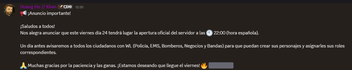 Hola hola! Nos alegra anunciar que este viernes día 24 tendrá lugar la apertura oficial del servidor a las  22:00 (hora española)!! discord.com/invite/ePfNHWx…