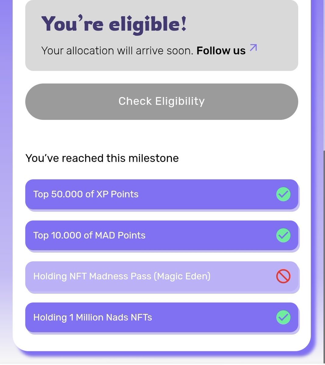 Adjie_TETHER's tweet image. Airdrop checker is live. $MAD
You’ve traded. You’ve farmed. Now check your zone: 👉 portal.madness.zone
Madness Exchange allocates based on journey, not hype.
Tokenomics ≠ mystery 🤫
Be early, be ready, be rewarded.
#Airdrop #Monad #MAD $MONAD