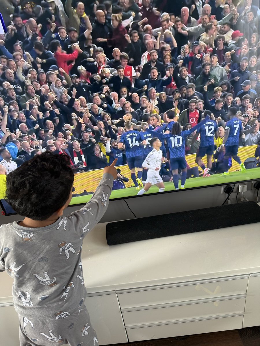 My youngest was excited to see me on tv ‘at the football’ ❤️