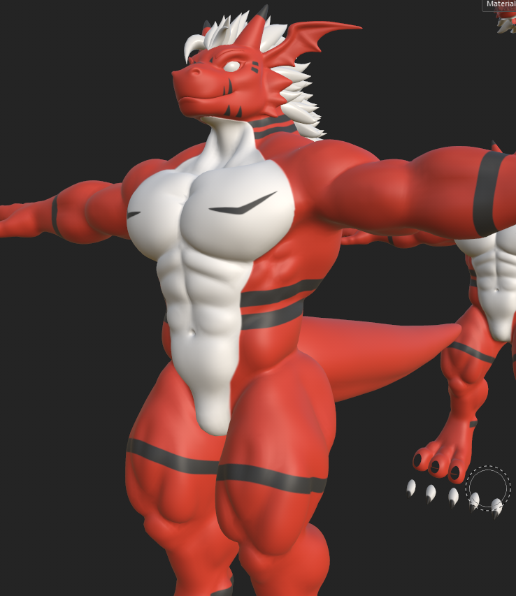 Lunar_Eyes's tweet photo. Here's the result of some texture baking, hopefully you can see on the right how baked normals can really add depth to the muscles, even prior to shading. https://t.co/wzdmG9Fdt7