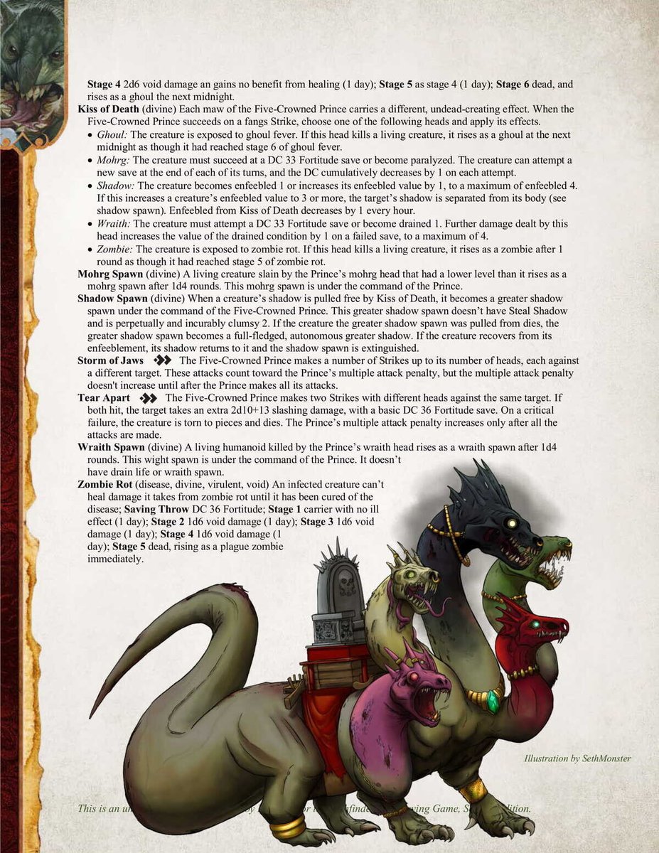 Monster Monday (@monstermonday1) on Twitter photo This Monster Mon.. Take Two Tuesday!
We bring you a monster monday original! And this one is ***Big***!
Art by the lovely <a href="/SethGra80453135/">Seth G. Art Drop</a>
The Five-Crowned Prince! Built for pathfinder2e! More details in our 🔗🌳! This Monster Mon.. Take Two Tuesday!
We bring you a monster monday original! And this one is ***Big***!
Art by the lovely <a href="/SethGra80453135/">Seth G. Art Drop</a>
The Five-Crowned Prince! Built for pathfinder2e! More details in our 🔗🌳!