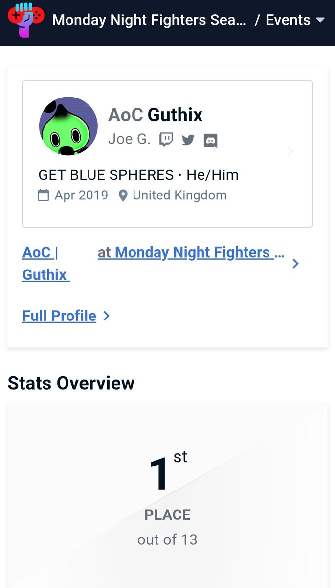 Congratulations to <a href="/Skylord_Guthix/">Guthix 🔜 Arrival 3 🇬🇧🔴🐂</a> for 1st at Monday Night Fighters Season 19 - 7 rivals 2