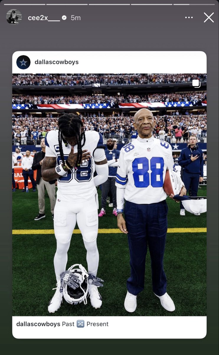 CeeDee Lamb sharing this is so cool. 

Amazing photo.
