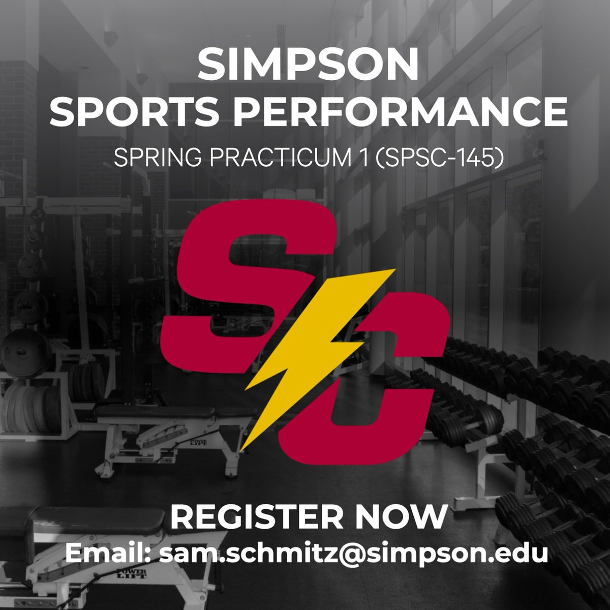 SCSportsPerform's tweet image. As spring registration is approaching, if you’re interested in the sports performance field and a potential undergraduate assistantship position, make sure you sign up for SPSC-145!
If you have any questions reach out to Coach Schmitz!