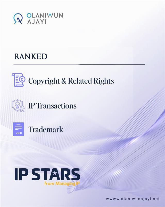 OlaniwunAjayiLP's tweet image. Celebrating Excellence in the Managing IP Rankings 2025
 
These honors reaffirm our commitment to leadership in excellence in our delivery and commitment to shaping innovative legal solutions across sectors.
 
#OALP #ManagingIP #IPLaw #OALPAchievements #LegalExcellence #TeamOALP