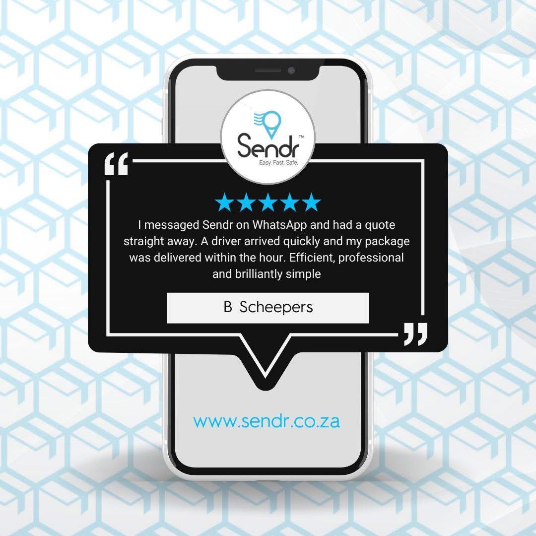 Sendrsa's tweet image. ✨ It’s always our pleasure! ✨

💬 “Quote in minutes, driver in no time — parcel delivered within the hour. Brilliantly simple!” – ⭐⭐⭐⭐⭐ B. Scheepers

📦 Easy. Fast. Safe.
🌐 sendr.co.za

#Sendr #EasyFastSafe #ClientReview