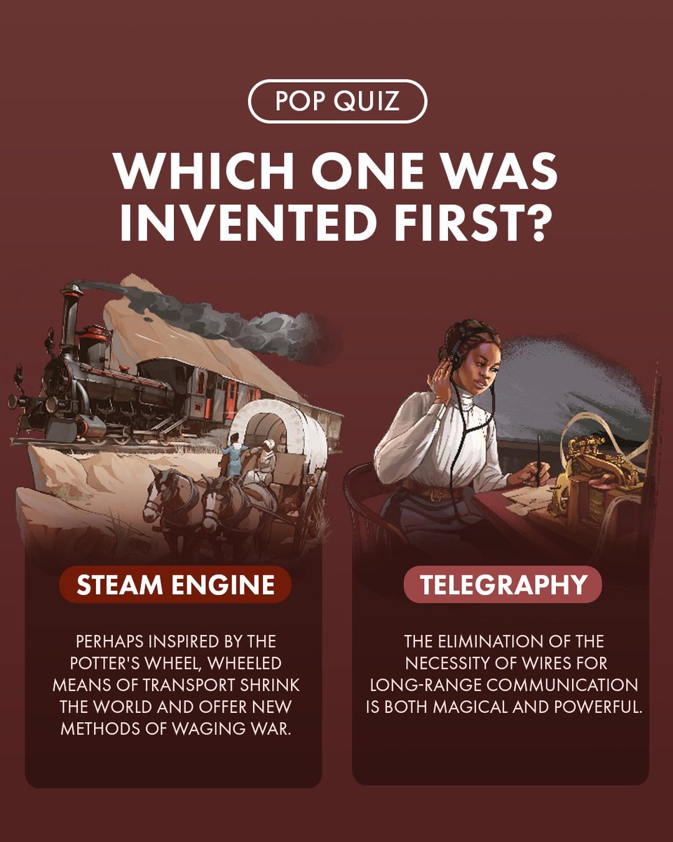humankindgame's tweet image. Quick question for you: which one was invented first? 🤔

#Humankindgame