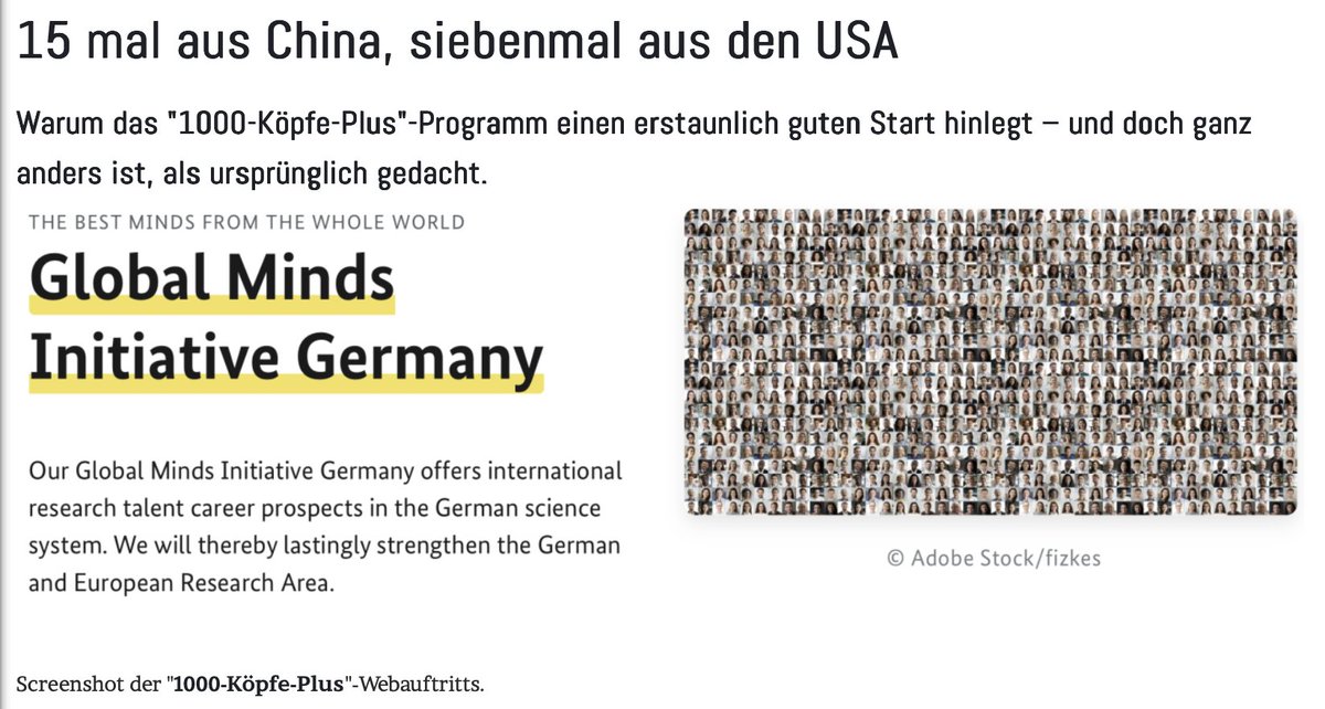 15 Mal aus China, siebenmal aus den USA

Warum das "1000-Köpfe-Plus"-Programm einen erstaunlich guten Start hinlegt – und doch ganz anders ist, als ursprünglich gedacht.

Im Wiarda-Blog: jmwiarda.de/blog/2025/10/2…