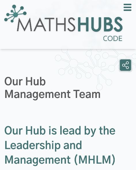 Have you checked out the new LLME profiles on our website yet?

We've added profiles for some of our wonderful Maths Hub Management and Leadership team too! 

Check them out...codemathshub.org.uk/our-hub-manage…