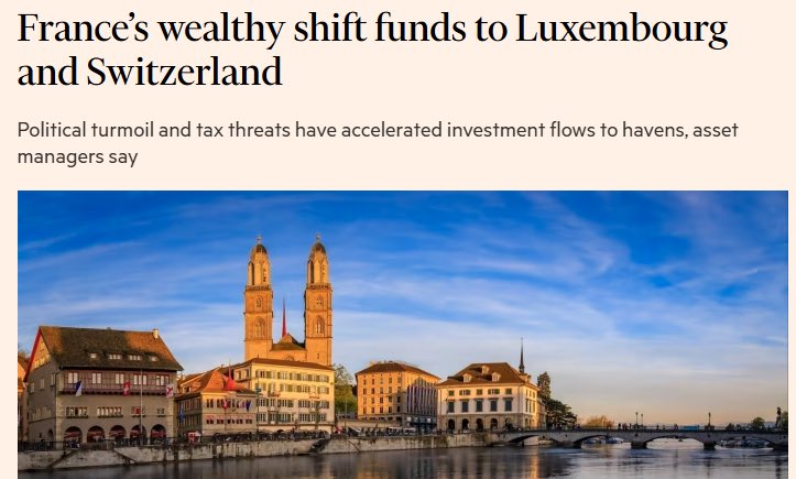 Michael A. Arouet (@michaelaarouet) on Twitter photo Nobody saw it coming, nobody…
But seriously, should France or the UK introduce a wealth tax, it won’t be only the funds, many entrepreneurs will simply move their entire businesses and countless jobs with them. 
The lefts will be surprised that tax revenues decline further. Nobody saw it coming, nobody…
But seriously, should France or the UK introduce a wealth tax, it won’t be only the funds, many entrepreneurs will simply move their entire businesses and countless jobs with them. 
The lefts will be surprised that tax revenues decline further.