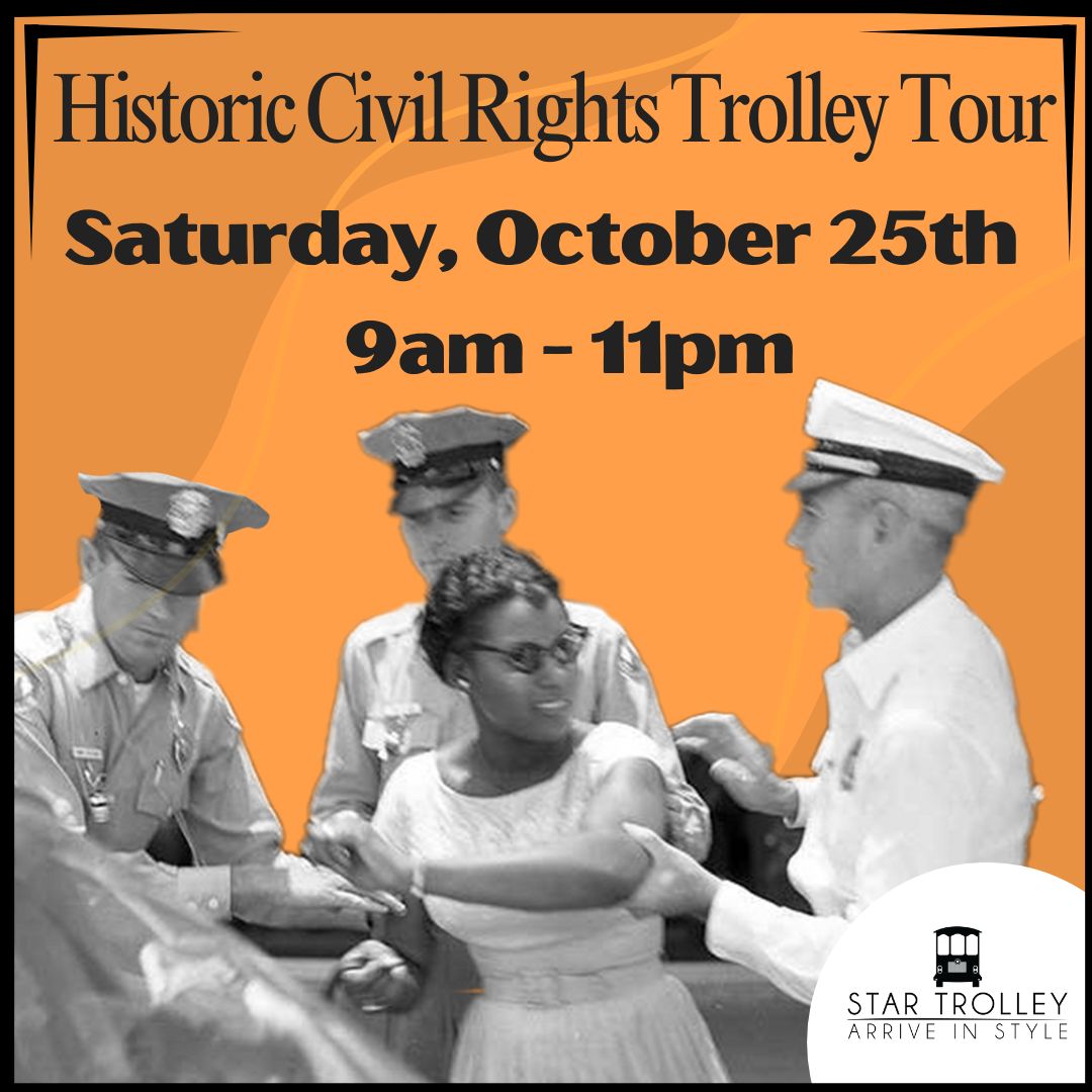 Join us on Saturday, October 25th for a historic 2-hour tour that explores the events and venues of the Civil Rights movement in St. Petersburg.  

lp.constantcontactpages.com/ev/reg/e4g8cwv