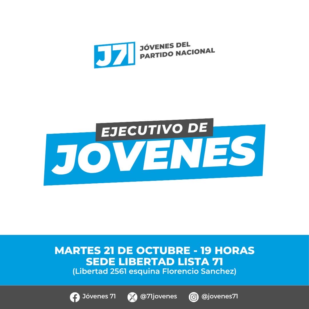 🔥 Hoy, como todos los martes, la barra de la <a href="/lista71/">Lista 71 [oficial]</a> tiene Ejecutivo.
Vos no podés faltar, ¡arrimate! 💪