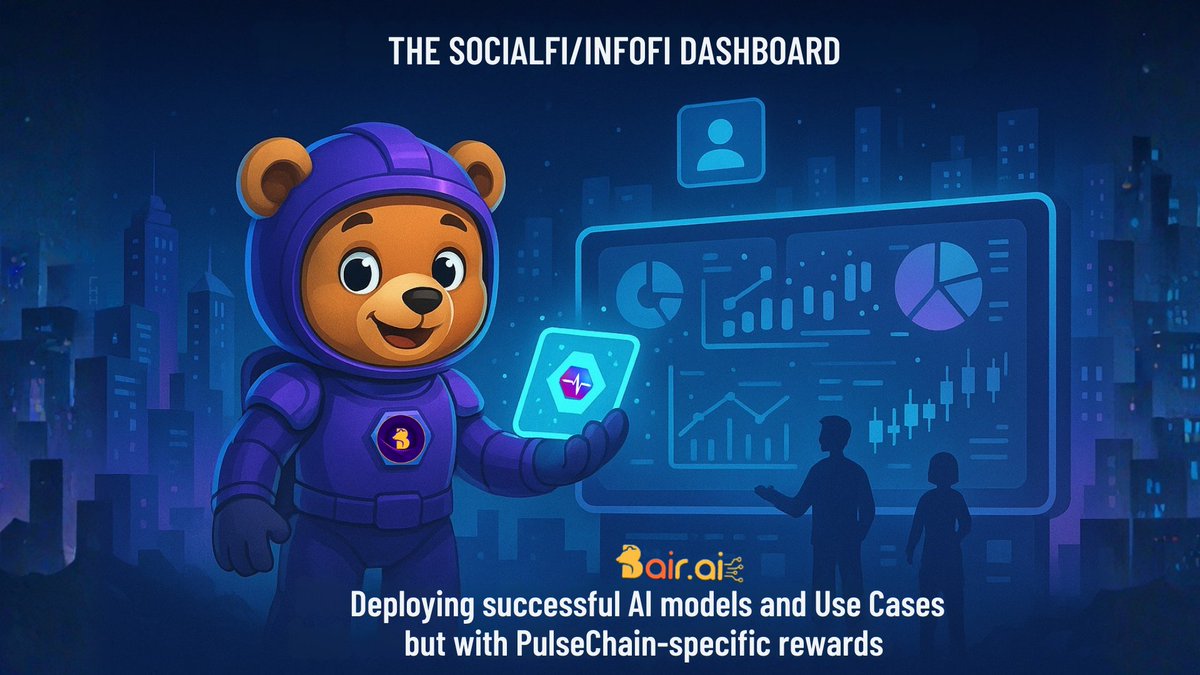 Bair.ai is turning PulseChain from a hype-driven town into a thriving, AI-powered ecosystem. 🧠⚡

By merging Agentic AI and InfoFi, we’re building real value—
where data becomes capital, insights fuel growth, and every project has purpose.

The future of