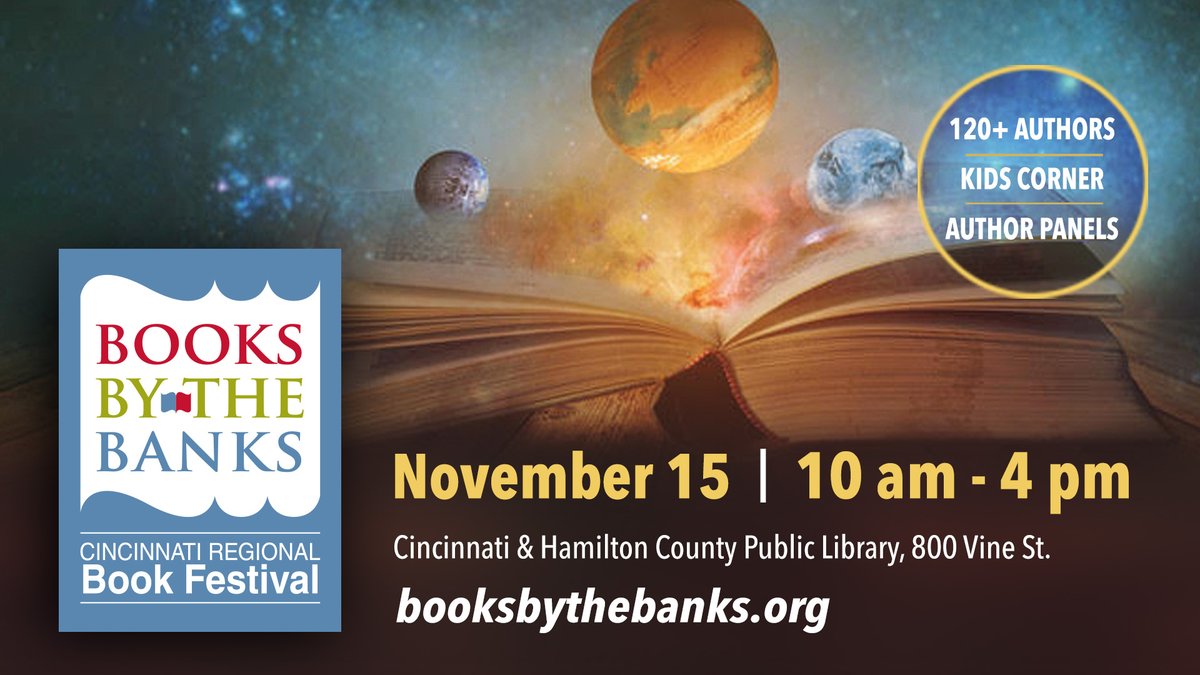 We're getting close to the 2025 Books by the Banks: Cincinnati Regional Book Festival! Join us on November 15 at the Main Library and meets 120+ authors, experience author panel discussions, and enjoy activities for kids and teens. Learn more --&gt; booksbythebanks.org