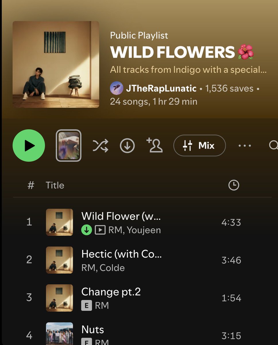 JRJ (@letsbegoodhuman) on Twitter photo Time to send this 1.5h of Wildflower and Indigo to help their 1B goals.
open.spotify.com/playlist/5dXpx… Time to send this 1.5h of Wildflower and Indigo to help their 1B goals.
open.spotify.com/playlist/5dXpx…