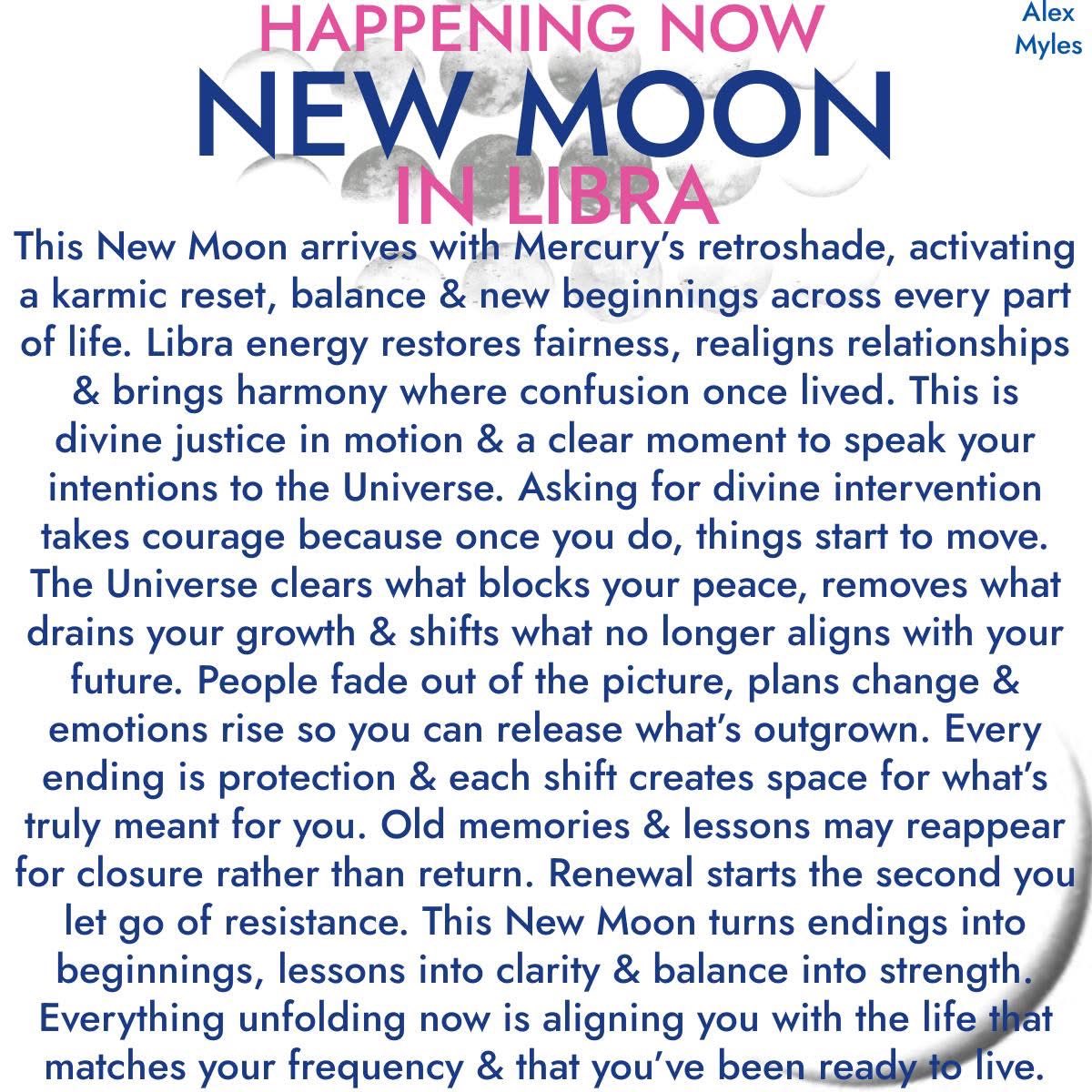 New moon in Libra. Set your intentions 💙🩷