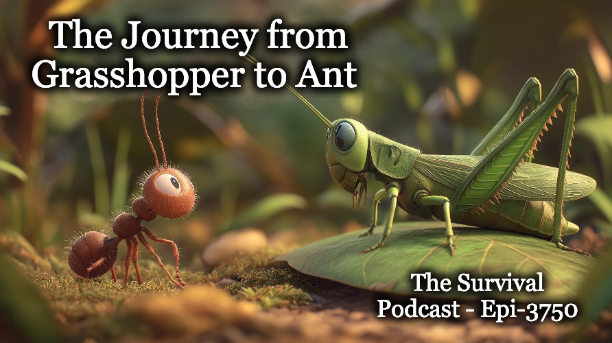 TheSurvivalPodc's tweet image. Today at 12:00 CDT
Full details at tspclive.com
We go back to our roots with The Ant and The Grasshopper, a timeless lesson in real preparedness and lifestyle design. Forget the doomsday hype and panic porn. This one is about building calm, practical redundancy into…