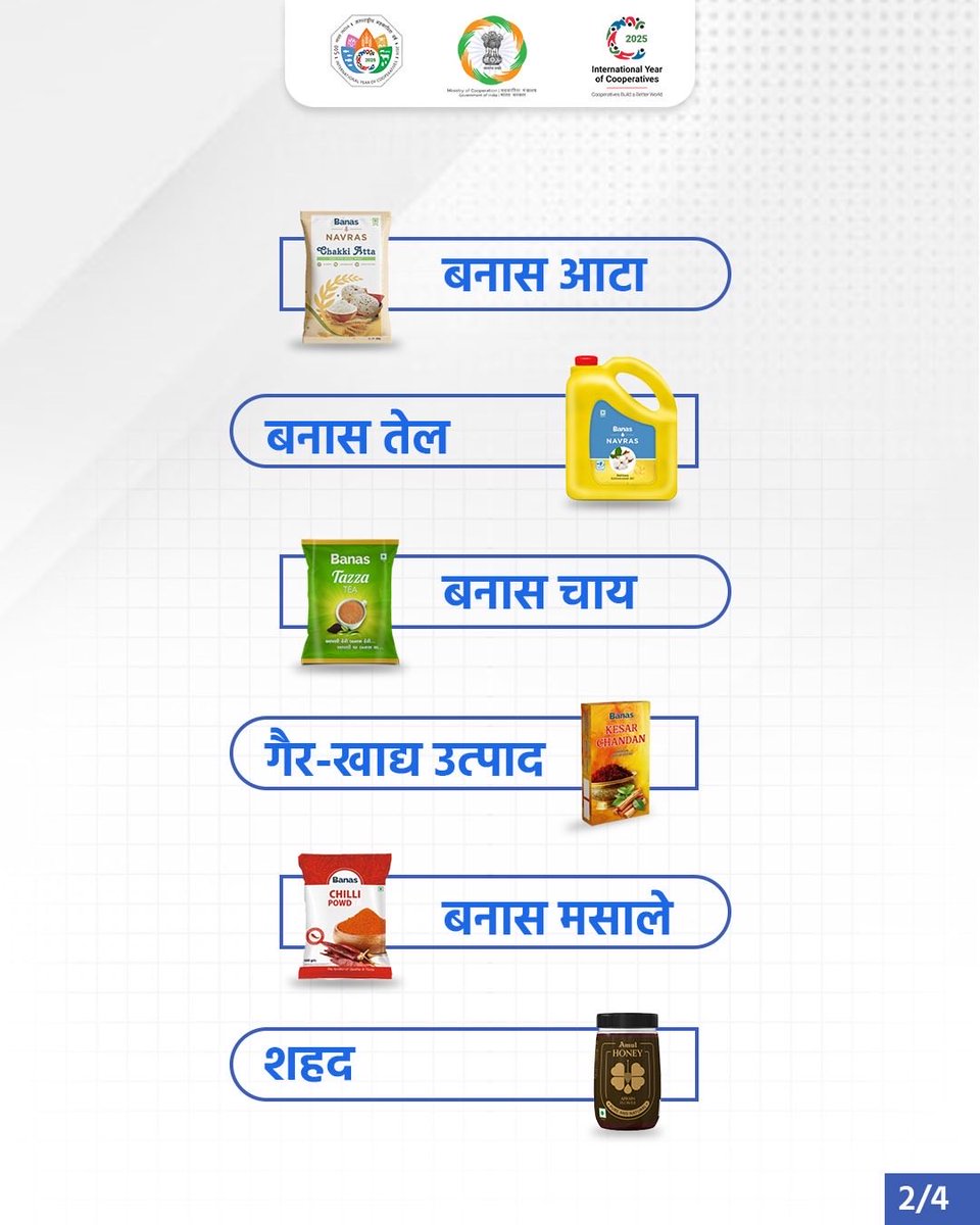 MinOfCooperatn's tweet image. गुजरात के बनासकांठा जिले से शुरू हुई बनास डेयरी आज एशिया की सबसे बड़ी डेयरी सहकारी संस्था के रूप में ग्रामीण भारत की सशक्त पहचान बन चुकी है। यह डेयरी किसानों के आत्मविश्वास, परिश्रम और सहकारिता की शक्ति का प्रतीक है, जो प्रतिदिन लाखों परिवारों की आजीविका, पशुपालन, जैविक खाद,…